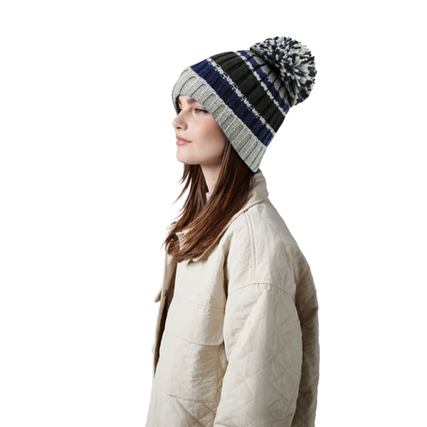 Beechfield Hygge Striped Beanie
