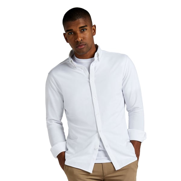 Kustom Kit Mens Superwash 60°C Tailored Long-Sleeved Shirt