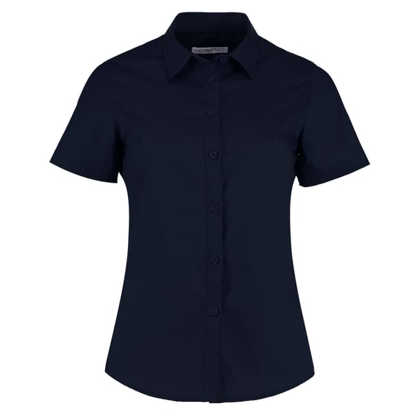Kustom Kit Womens/Ladies Poplin Tailored Short-Sleeved Shirt