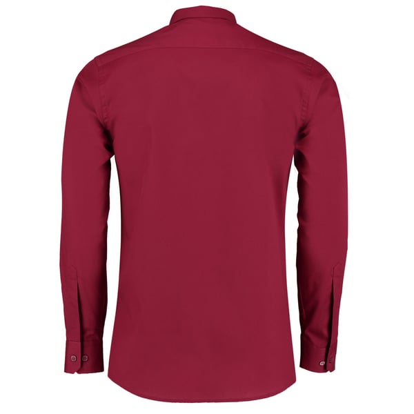 Kustom Kit Mens Poplin Tailored Long-Sleeved Formal Shirt