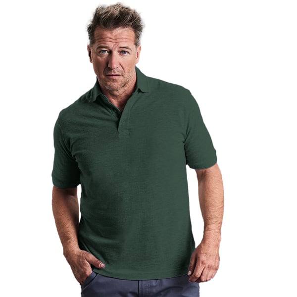 Russell Mens 100% Cotton Short Sleeve Polo Shirt