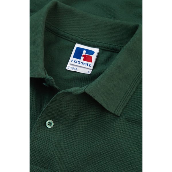 Russell Mens Ripple Collar & Cuff Short Sleeve Polo Shirt