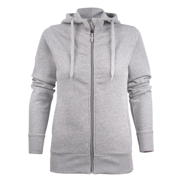 Printer Womens/Ladies Overhead Melange Full Zip Hoodie