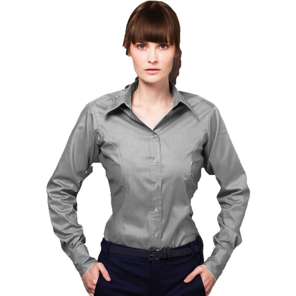 Kustom Kit Ladies Corporate Long Sleeve Oxford Shirt