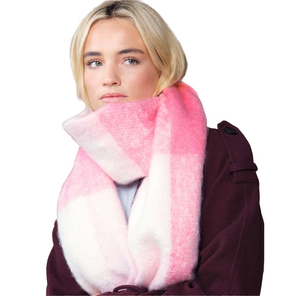 Beechfield Unisex Adult Checked Fluffy Winter Scarf