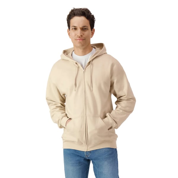 Gildan Unisex Adult Softstyle Fleece Midweight Full Zip Hoodie