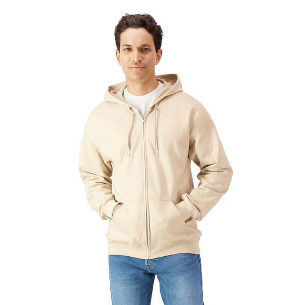 Gildan Unisex Adult Softstyle Fleece Midweight Full Zip Hoodie