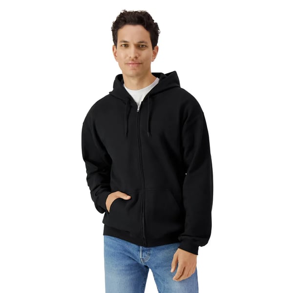 Gildan Unisex Adult Softstyle Fleece Midweight Full Zip Hoodie