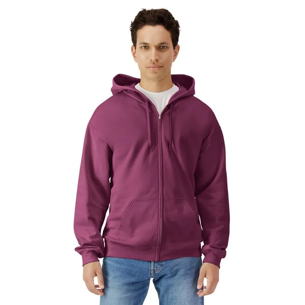 Gildan Unisex Adult Softstyle Fleece Midweight Full Zip Hoodie