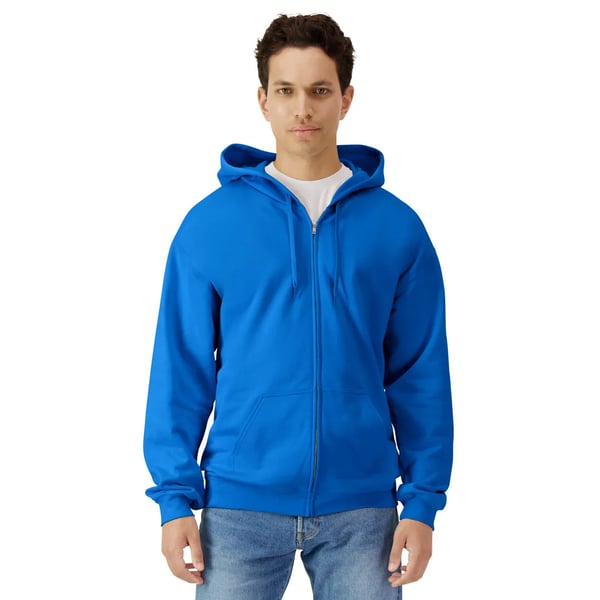 Gildan Unisex Adult Softstyle Fleece Midweight Full Zip Hoodie