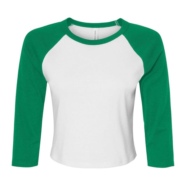 Bella + Canvas Womens/Ladies Micro-Rib Raglan 3/4 Sleeve T-Shirt