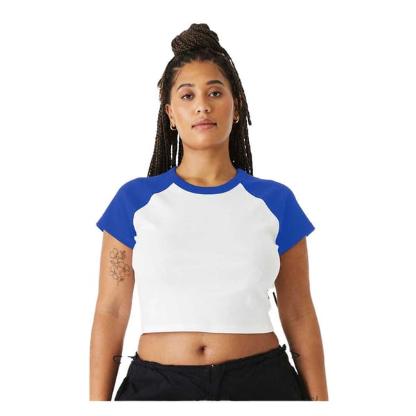 Bella + Canvas Womens/Ladies Baby Micro-Rib Raglan T-Shirt