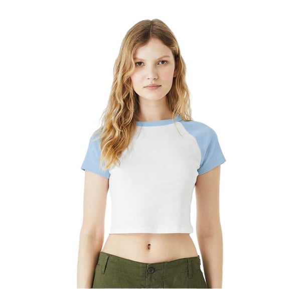Bella + Canvas Womens/Ladies Baby Micro-Rib Raglan T-Shirt