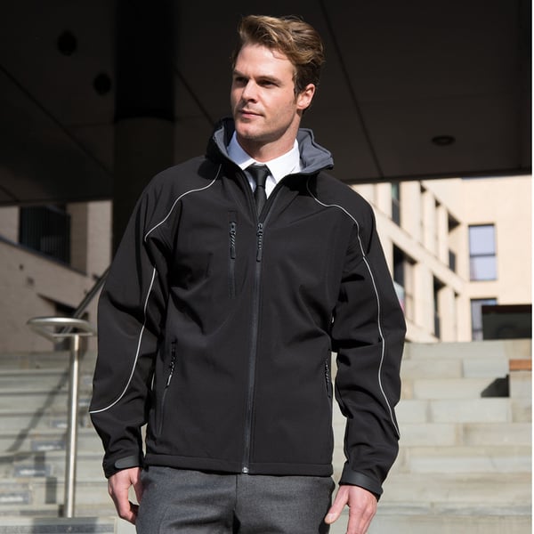 Result Mens Ice Fell Hooded Softshell Breathable Waterproof Jacket (345 GSM)