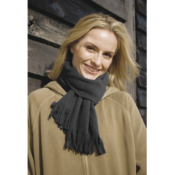 Result Adults Unisex Active Fleece Winter Tassel Scarf