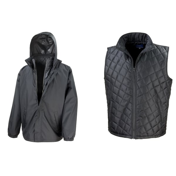 Result Mens Core 3-in-1 Jacket With Quilted Bodywarmer Jacket