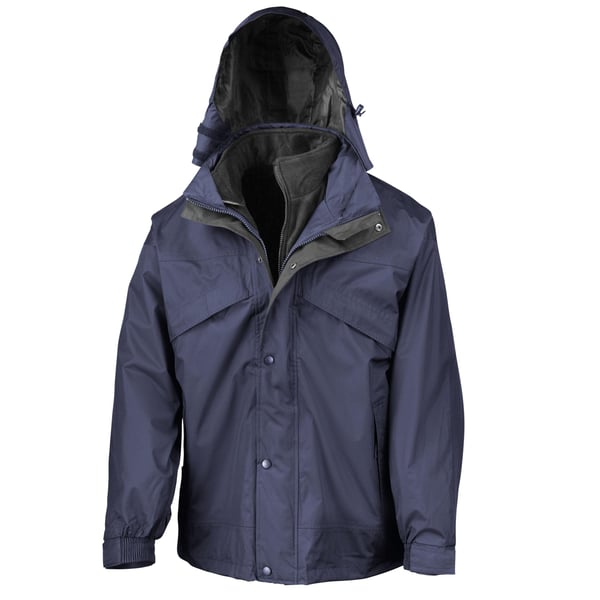Result Mens 3 In 1 Zip And Clip StormDri Waterproof Windproof Jacket