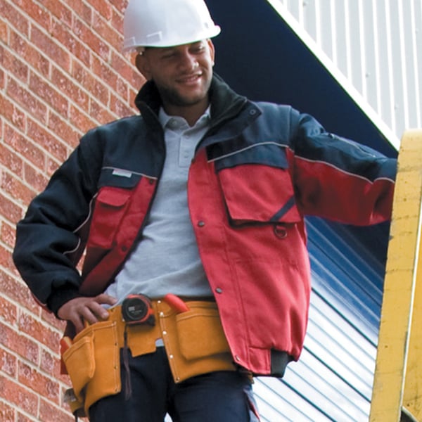 Result Mens Workguard Zip Sleeve Heavy Duty Water Repellent Windproof Jacket