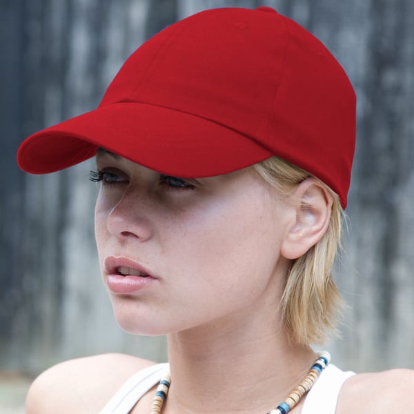 Result Unisex Baseball Cap i kraftig børstet bomuld med lav profil