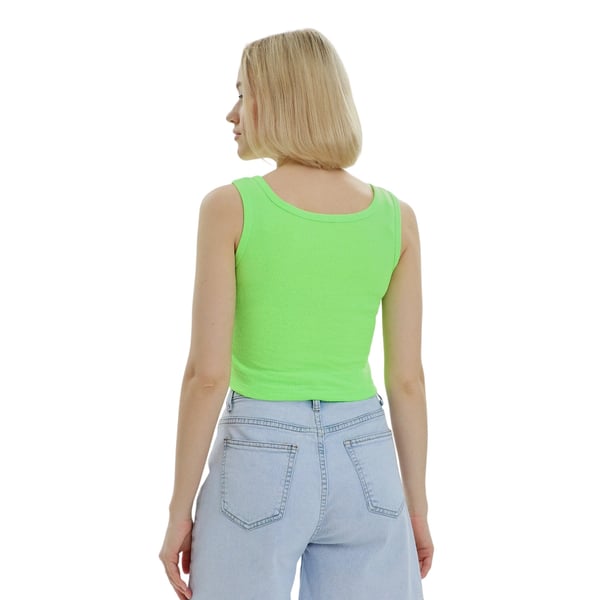Lookus Womens/Ladies Mercan Button Crop Top