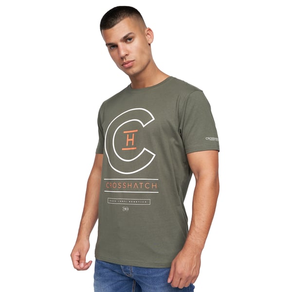 Crosshatch Mens Univarsity T-Shirt (Pack Of 2)