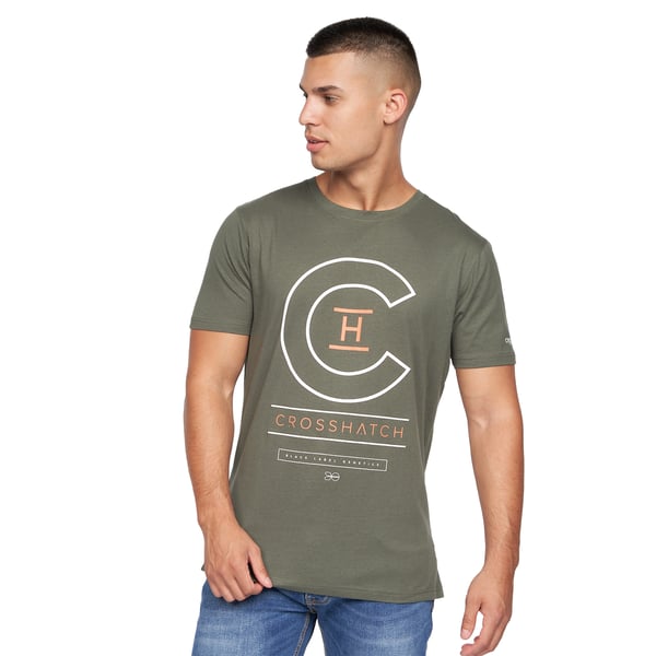 Crosshatch Mens Univarsity T-Shirt (Pack Of 2)