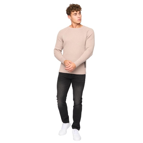 Crosshatch Herr Kramtax Stickad Raglan Tröja