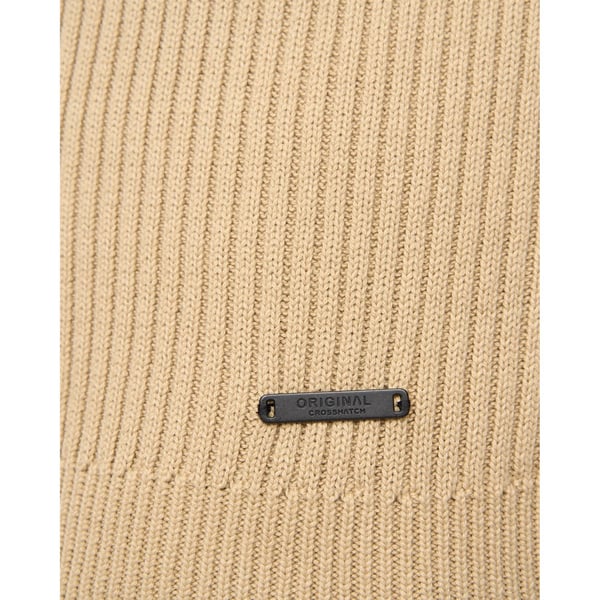 Crosshatch Mens Havaline Knitted Quarter Zip Pullover