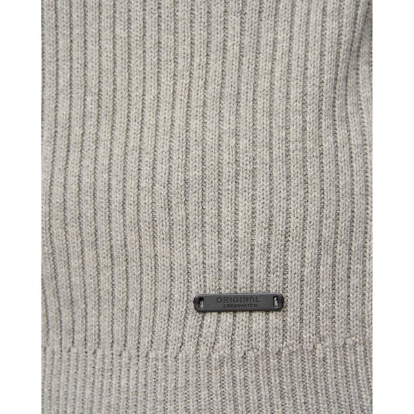 Crosshatch Herr Havaline Stickad Tröja med Kort Dragkedja