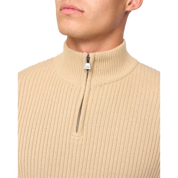 Crosshatch Mens Havaline Knitted Quarter Zip Pullover