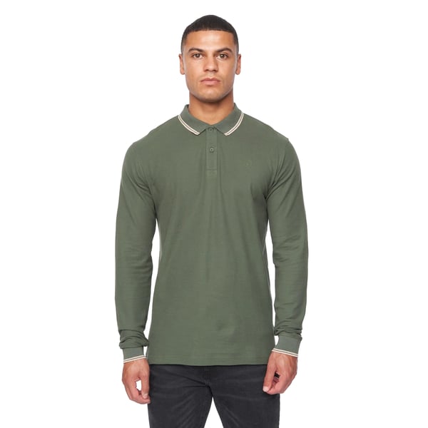 Duck and Cover Mens Roxberry Long-Sleeved Polo Shirt
