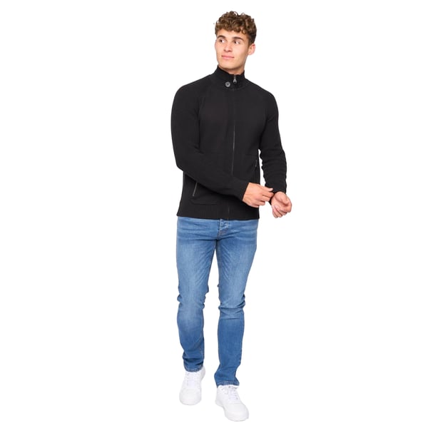 Crosshatch Mens Birchin Knitted Full Zip Jumper
