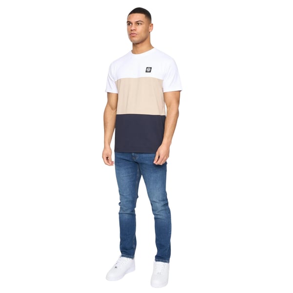 Henleys Mens Henpanel Colour Block Cotton T-Shirt