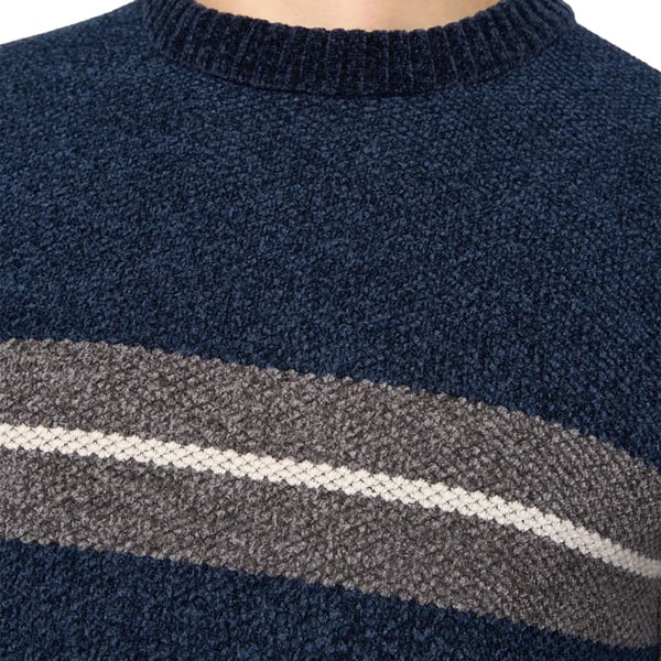Crosshatch Herr Roundall Chenille Stickad Tröja
