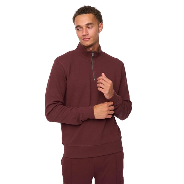 Duck and Cover Mens Slellmoore Quarter Zip Sweatshirt