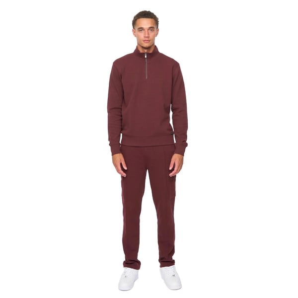 Duck and Cover Mens Slellmoore Quarter Zip Sweatshirt
