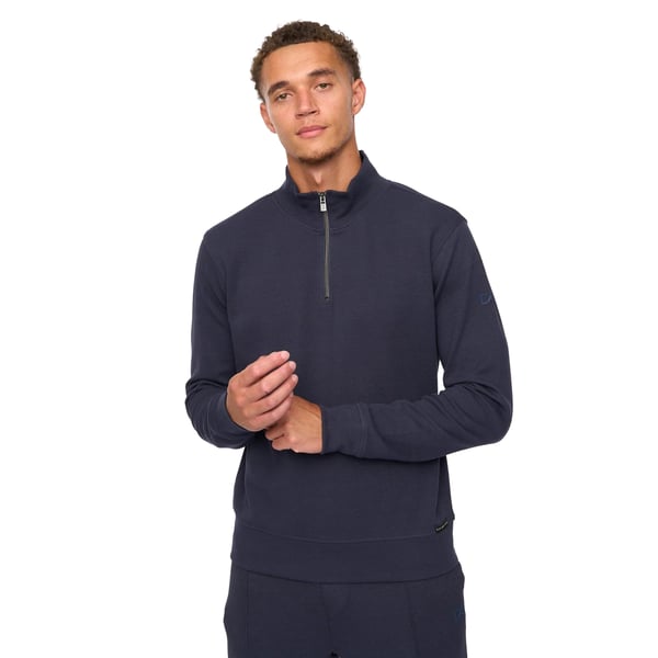 Duck and Cover Mens Slellmoore Quarter Zip Sweatshirt
