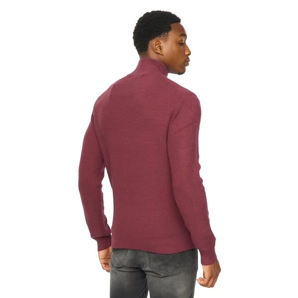Duck and Cover Mens Potenza Knitted Quarter Zip Jumper