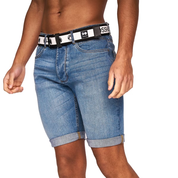 Crosshatch Mens Reestier Denim Shorts