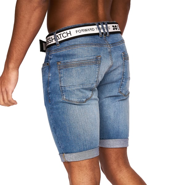 Crosshatch Mens Reestier Denim Shorts