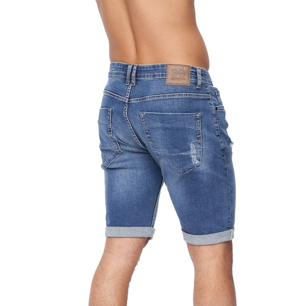 Crosshatch Riptrey Abraised Denim Shorts til mænd
