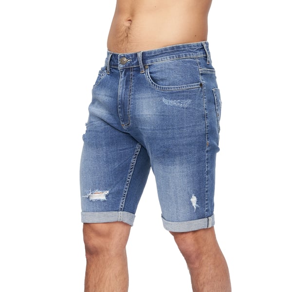 Crosshatch Riptrey Abraised Denim Shorts til mænd