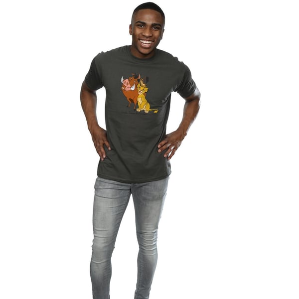 The Lion King Mens Classic Simba Timon & Pumba Heather T-Shirt