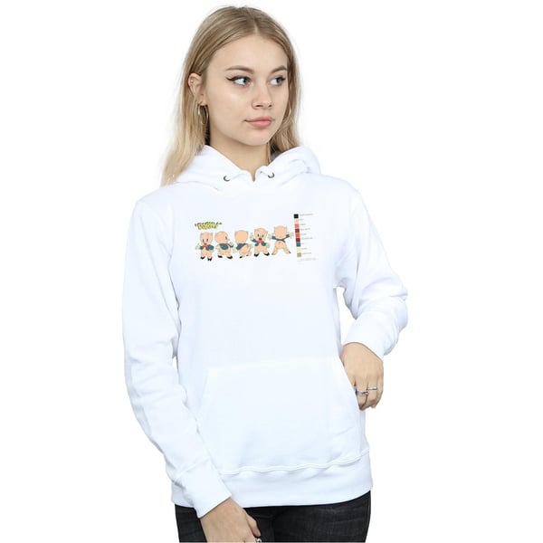 Looney Tunes Womens/Ladies Porky Pig Colour Code Hoodie