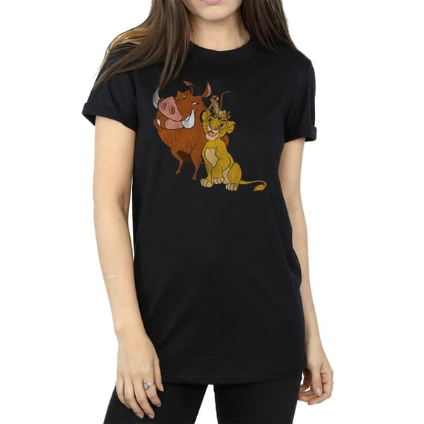 The Lion King Womens/Ladies Classic Simba Timon & Pumba Cotton Boyfriend T-Shirt