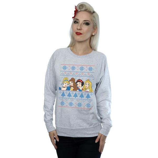 Disney Princess Womens/Ladies Christmas Faces Sweatshirt