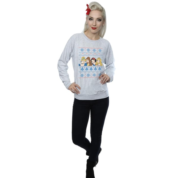 Disney Princess Womens/Ladies Christmas Faces Sweatshirt