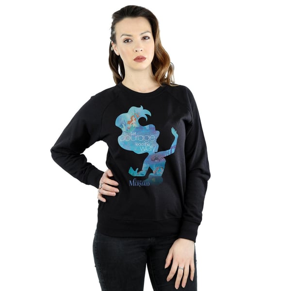 Disney Princess Womens/Ladies Ariel Filled Silhouette Sweatshirt
