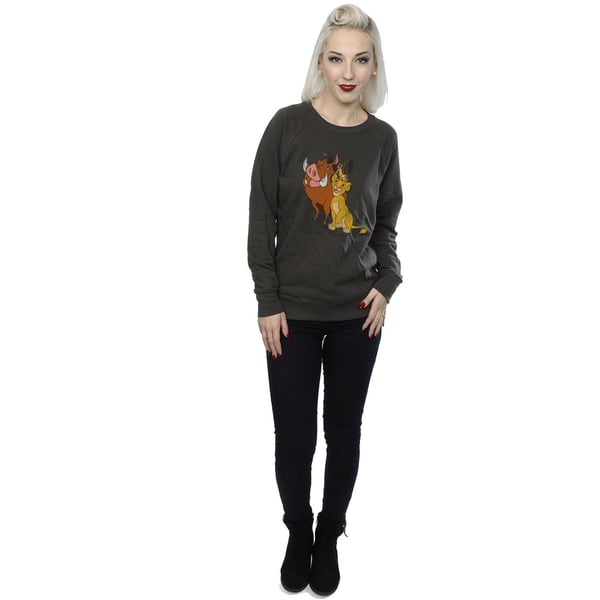 The Lion King Womens/Ladies Classic Simba Timon & Pumba Heather Sweatshirt
