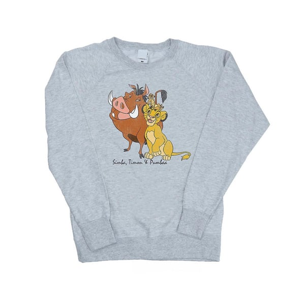 The Lion King Womens/Ladies Classic Simba Timon & Pumba Heather Sweatshirt The Lion King Womens/Ladies Classic Simba Timon & Pumba Heather Sweatshirt